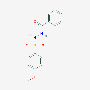molecular formula C15H16N2O4S B405162 4-methoxy-N'-(2-methylbenzoyl)benzenesulfonohydrazide 