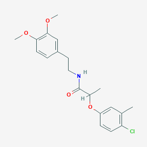 molecular formula C20H24ClNO4 B4051621 2-(4-chloro-3-methylphenoxy)-N-[2-(3,4-dimethoxyphenyl)ethyl]propanamide 