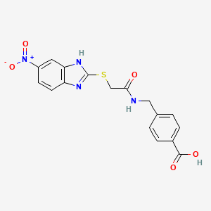 4-[({2-[(5-NITRO-1H-1,3-BENZIMIDAZOL-2-YL)SULFANYL]ACETYL}AMINO)METHYL]BENZOIC ACID