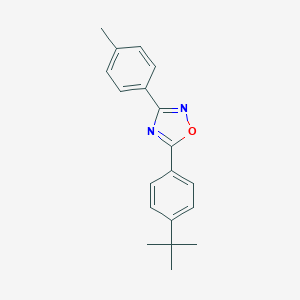 molecular formula C19H20N2O B405164 5-(4-Tert-butylphenyl)-3-(4-methylphenyl)-1,2,4-oxadiazole CAS No. 331959-84-3
