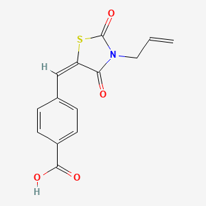 4-{(E)-[2,4-dioxo-3-(prop-2-en-1-yl)-1,3-thiazolidin-5-ylidene]methyl}benzoic acid