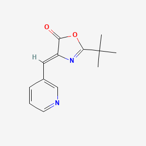 molecular formula C13H14N2O2 B4051671 2-叔丁基-4-(3-吡啶甲亚基)-1,3-恶唑-5(4H)-酮 