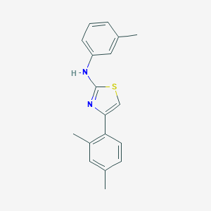molecular formula C18H18N2S B405169 4-(2,4-dimethylphenyl)-N-(3-methylphenyl)-1,3-thiazol-2-amine 