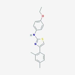 molecular formula C19H20N2OS B405171 4-(2,4-dimethylphenyl)-N-[4-(ethyloxy)phenyl]-1,3-thiazol-2-amine 