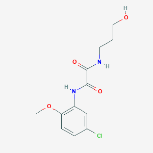 molecular formula C12H15ClN2O4 B405172 N~1~-(5-chloro-2-methoxyphenyl)-N~2~-(3-hydroxypropyl)ethanediamide 