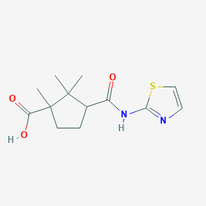 1,2,2-trimethyl-3-[(1,3-thiazol-2-ylamino)carbonyl]cyclopentanecarboxylic acid