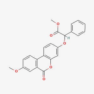 METHYL 2-({8-METHOXY-6-OXO-6H-BENZO[C]CHROMEN-3-YL}OXY)-2-PHENYLACETATE