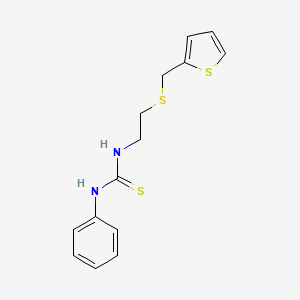 molecular formula C14H16N2S3 B4051747 N-phenyl-N'-{2-[(2-thienylmethyl)thio]ethyl}thiourea 