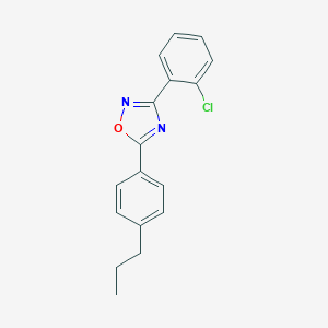 molecular formula C17H15ClN2O B405177 3-(2-Chlorophenyl)-5-(4-propylphenyl)-1,2,4-oxadiazole 