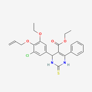 ethyl 4-[4-(allyloxy)-3-chloro-5-ethoxyphenyl]-6-phenyl-2-thioxo-1,2,3,4-tetrahydro-5-pyrimidinecarboxylate