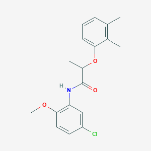 molecular formula C18H20ClNO3 B4051779 N-(5-氯-2-甲氧基苯基)-2-(2,3-二甲基苯氧基)丙酰胺 