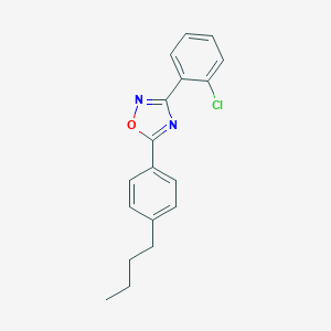 molecular formula C18H17ClN2O B405178 5-(4-Butylphenyl)-3-(2-chlorophenyl)-1,2,4-oxadiazole 