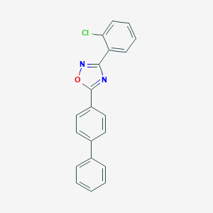 molecular formula C20H13ClN2O B405179 3-(2-Chlorophenyl)-5-(4-phenylphenyl)-1,2,4-oxadiazole CAS No. 313981-74-7