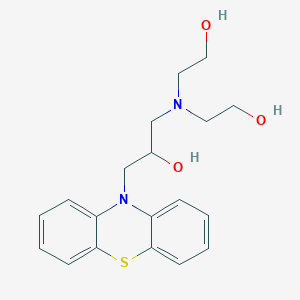 molecular formula C19H24N2O3S B4051795 1-[Bis(2-hydroxyethyl)amino]-3-phenothiazin-10-ylpropan-2-ol 