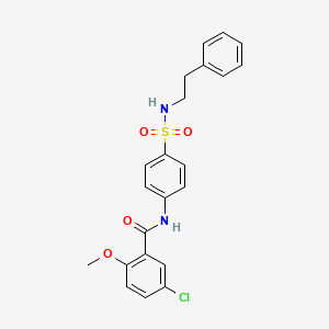 5-chloro-2-methoxy-N-{4-[(2-phenylethyl)sulfamoyl]phenyl}benzamide