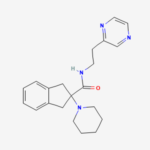 2-(1-piperidinyl)-N-[2-(2-pyrazinyl)ethyl]-2-indanecarboxamide