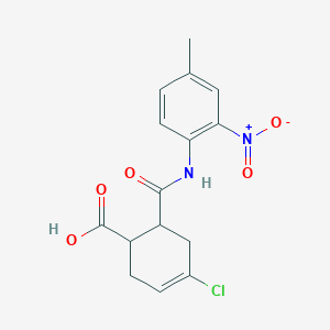 molecular formula C15H15ClN2O5 B4051804 4-chloro-6-{[(4-methyl-2-nitrophenyl)amino]carbonyl}-3-cyclohexene-1-carboxylic acid 