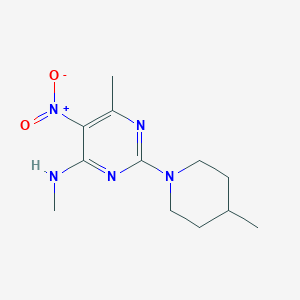 N,6-dimethyl-2-(4-methylpiperidin-1-yl)-5-nitropyrimidin-4-amine