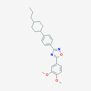 molecular formula C25H30N2O3 B405182 5-(3,4-Dimethoxyphenyl)-3-[4-(4-propylcyclohexyl)phenyl]-1,2,4-oxadiazole 