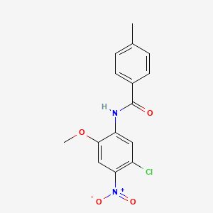 molecular formula C15H13ClN2O4 B4051828 N-(5-chloro-2-methoxy-4-nitrophenyl)-4-methylbenzamide 