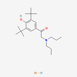 1-(3,5-Ditert-butyl-4-hydroxyphenyl)-2-(dipropylamino)ethanone;hydrobromide