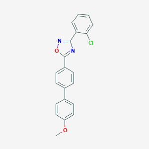 molecular formula C21H15ClN2O2 B405184 3-(2-Chloro-phenyl)-5-(4'-methoxy-biphenyl-4-yl)-[1,2,4]oxadiazole 