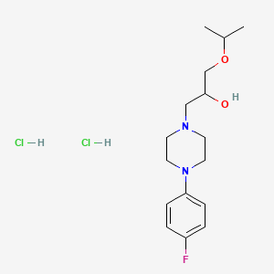 1-[4-(4-Fluorophenyl)piperazin-1-yl]-3-propan-2-yloxypropan-2-ol;dihydrochloride