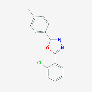 molecular formula C15H11ClN2O B405185 2-(2-Chlorophenyl)-5-(4-methylphenyl)-1,3,4-oxadiazole 