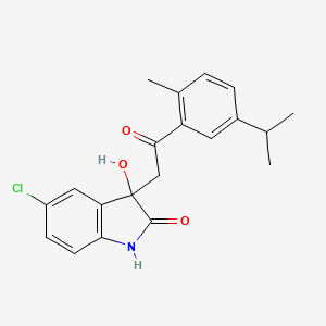 5-chloro-3-hydroxy-3-{2-[2-methyl-5-(propan-2-yl)phenyl]-2-oxoethyl}-1,3-dihydro-2H-indol-2-one