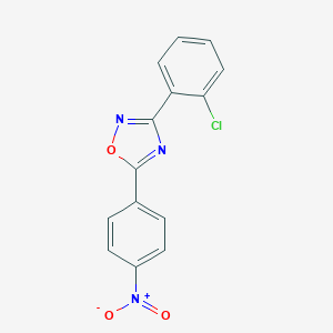 molecular formula C14H8ClN3O3 B405186 3-(2-Chlorophenyl)-5-(4-nitrophenyl)-1,2,4-oxadiazole CAS No. 314054-18-7