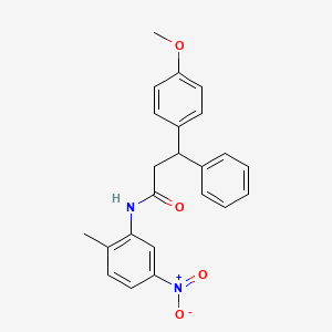 molecular formula C23H22N2O4 B4051870 3-(4-甲氧基苯基)-N-(2-甲基-5-硝基苯基)-3-苯基丙酰胺 