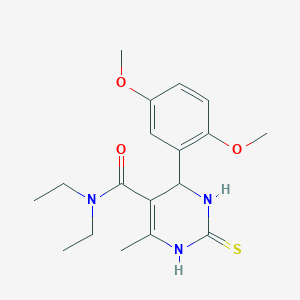 molecular formula C18H25N3O3S B4051877 4-(2,5-dimethoxyphenyl)-N,N-diethyl-6-methyl-2-thioxo-1,2,3,4-tetrahydropyrimidine-5-carboxamide 