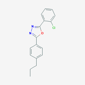 molecular formula C17H15ClN2O B405188 2-(2-Chlorophenyl)-5-(4-propylphenyl)-1,3,4-oxadiazole 