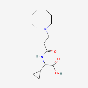 (2S)-[(3-azocan-1-ylpropanoyl)amino](cyclopropyl)acetic acid