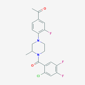 1-[4-[4-(2-Chloro-4,5-difluorobenzoyl)-3-methylpiperazin-1-yl]-3-fluorophenyl]ethanone