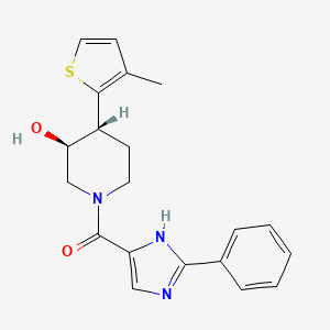 (3S*,4R*)-4-(3-methyl-2-thienyl)-1-[(2-phenyl-1H-imidazol-4-yl)carbonyl]piperidin-3-ol