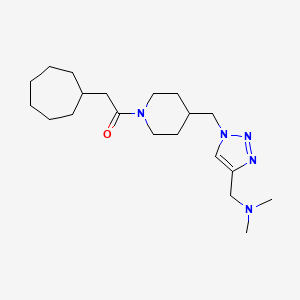 molecular formula C20H35N5O B4051944 [(1-{[1-(cycloheptylacetyl)-4-piperidinyl]methyl}-1H-1,2,3-triazol-4-yl)methyl]dimethylamine trifluoroacetate 