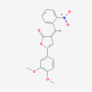 molecular formula C19H15NO6 B405195 5-(3,4-Dimethoxy-phenyl)-3-(2-nitro-benzylidene)-3H-furan-2-one 