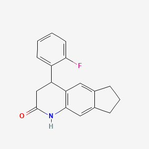 molecular formula C18H16FNO B4051962 4-(2-fluorophenyl)-1,3,4,6,7,8-hexahydro-2H-cyclopenta[g]quinolin-2-one 