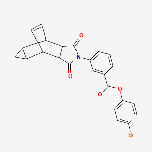 molecular formula C24H18BrNO4 B4051989 4-bromophenyl 3-(1,3-dioxooctahydro-4,6-ethenocyclopropa[f]isoindol-2(1H)-yl)benzoate 