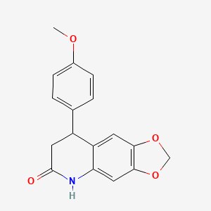 molecular formula C17H15NO4 B4052000 8-(4-METHOXYPHENYL)-2H,5H,6H,7H,8H-[1,3]DIOXOLO[4,5-G]QUINOLIN-6-ONE 