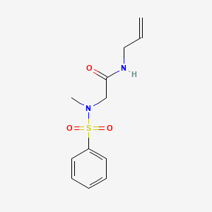 molecular formula C12H16N2O3S B4052019 N~2~-methyl-N~2~-(phenylsulfonyl)-N-prop-2-en-1-ylglycinamide 