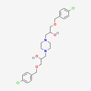 molecular formula C24H32Cl2N2O4 B4052044 1,1'-(1,4-piperazinediyl)bis{3-[(4-chlorobenzyl)oxy]-2-propanol} 