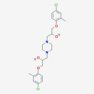 molecular formula C24H32Cl2N2O4 B4052049 1-(4-Chloro-2-methylphenoxy)-3-[4-[3-(4-chloro-2-methylphenoxy)-2-hydroxypropyl]piperazin-1-yl]propan-2-ol 