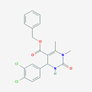 molecular formula C20H18Cl2N2O3 B405205 Benzyl 4-(3,4-dichlorophenyl)-1,6-dimethyl-2-oxo-1,2,3,4-tetrahydro-5-pyrimidinecarboxylate 