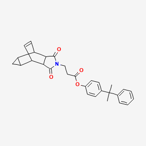 molecular formula C29H29NO4 B4052056 4-(2-phenylpropan-2-yl)phenyl 3-(1,3-dioxooctahydro-4,6-ethenocyclopropa[f]isoindol-2(1H)-yl)propanoate 