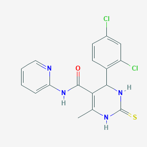 4-(2,4-dichlorophenyl)-6-methyl-N-2-pyridinyl-2-thioxo-1,2,3,4-tetrahydro-5-pyrimidinecarboxamide