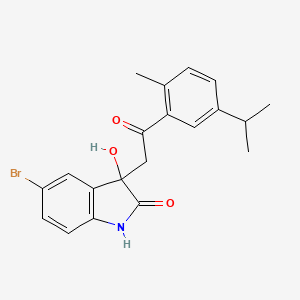 5-bromo-3-hydroxy-3-[2-(2-methyl-5-propan-2-ylphenyl)-2-oxoethyl]-1H-indol-2-one