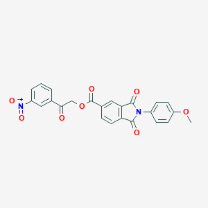 2-(3-nitrophenyl)-2-oxoethyl 2-(4-methoxyphenyl)-1,3-dioxo-2,3-dihydro-1H-isoindole-5-carboxylate