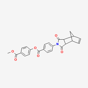 molecular formula C24H19NO6 B4052088 4-(methoxycarbonyl)phenyl 4-(1,3-dioxo-1,3,3a,4,7,7a-hexahydro-2H-4,7-methanoisoindol-2-yl)benzoate 